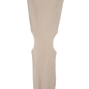 Bec + Bridge Beige Ribbed Knit Dress